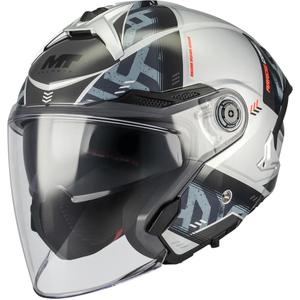 Casco da moto jet MT Cosmo SV Arrow C2 grigio-nero