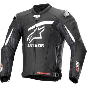 Alpinestars GP Plus R 4 Rideknit Giacca da moto in pelle bianca e nera