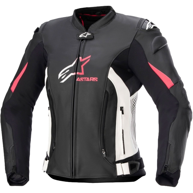Alpinestars GP PLUS 4 Giacca da moto da donna nera, bianca e rosa