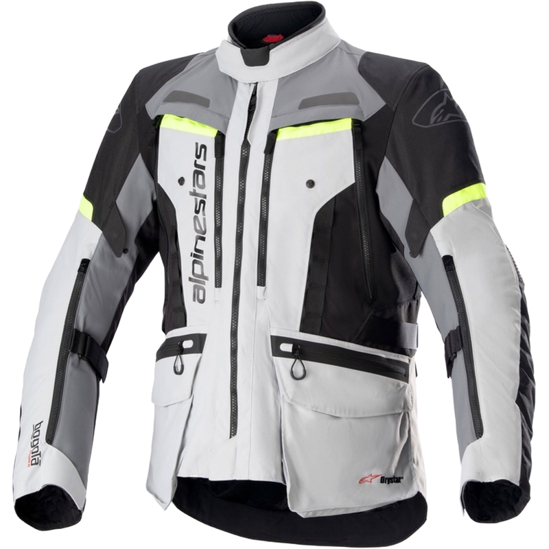 Giacca da moto Alpinestars Bogota PRO Drystar grigio-nero-giallo fluo