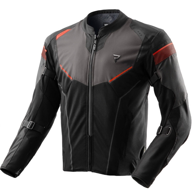Giacca da moto Rebelhorn Hiflow V nera-grigia-rossa
