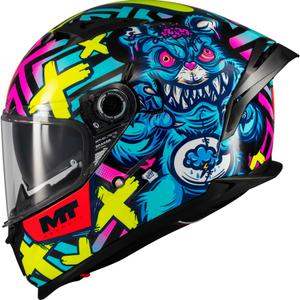 Casco integrale da moto MT Braker SV Crazy Teddy multicolor