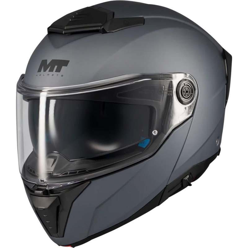 Casco moto modulare MT Atom 2 SV Pure A2 grigio opaco