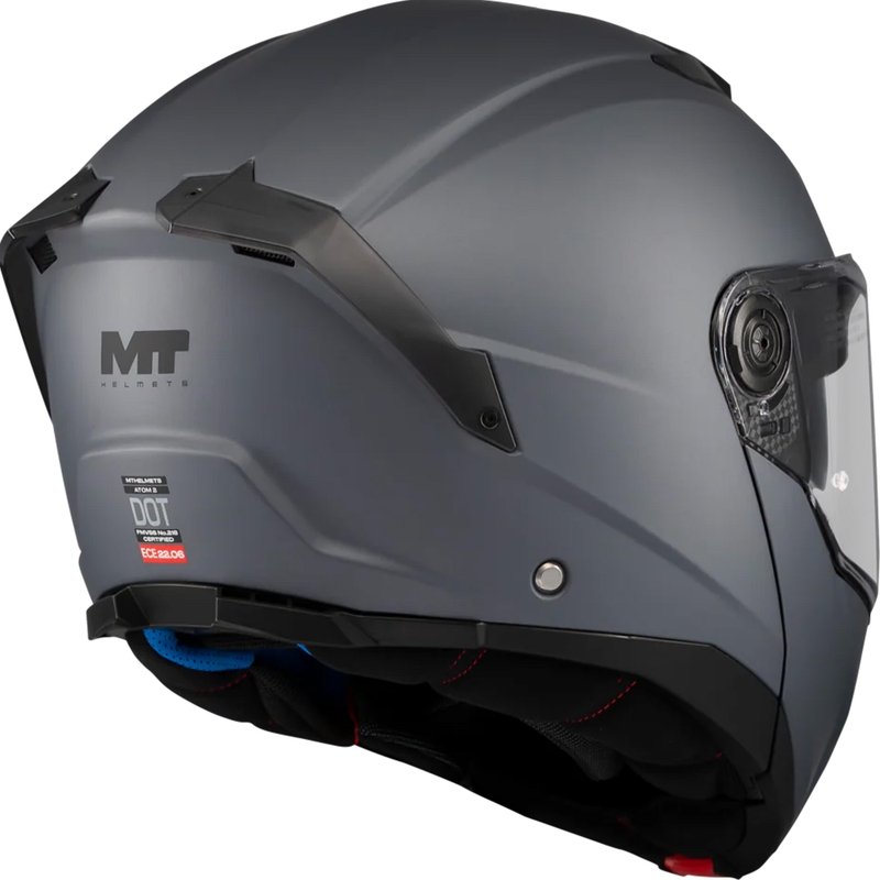Casco moto modulare MT Atom 2 SV Pure A2 grigio opaco