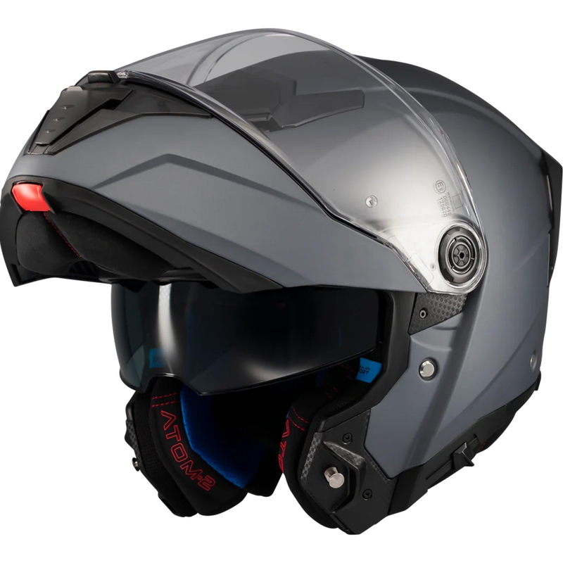 Casco moto modulare MT Atom 2 SV Pure A2 grigio opaco