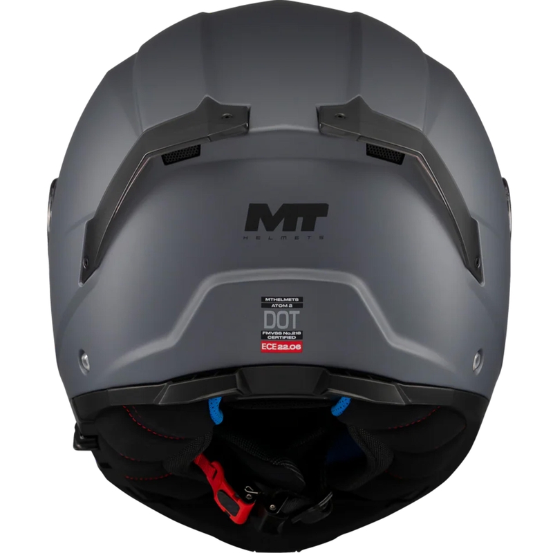 Casco moto modulare MT Atom 2 SV Pure A2 grigio opaco
