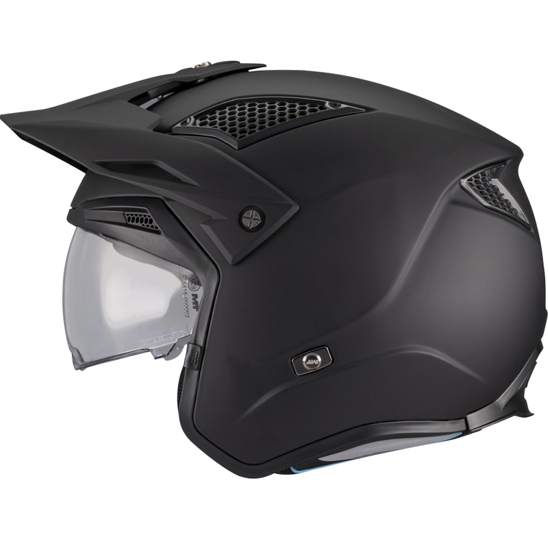 Casco da trial aperto per moto MT District SV S Pure A1 nero opaco