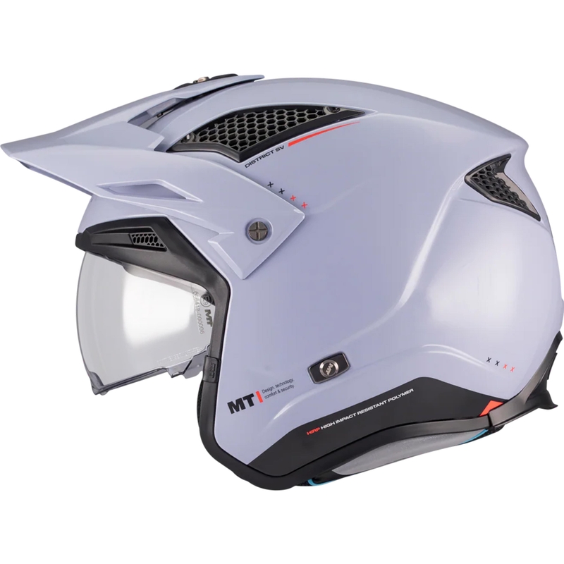 Casco da moto trial aperto MT District SV S Soul C17 grigio-nero