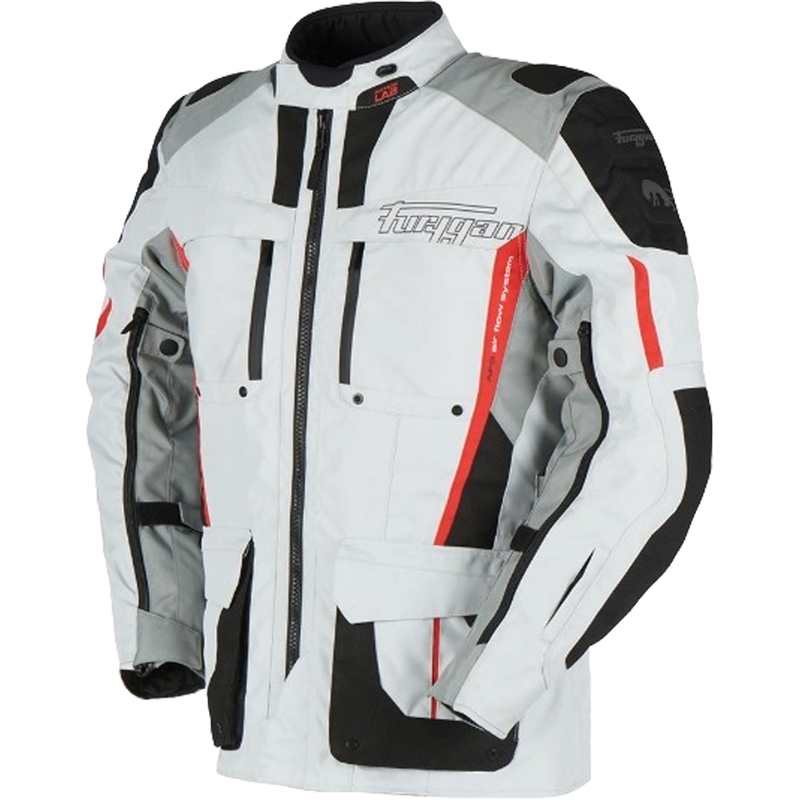 Giacca da moto Furygan Brevent 3-in-1 bianco-grigio-rosso-nero Saldi