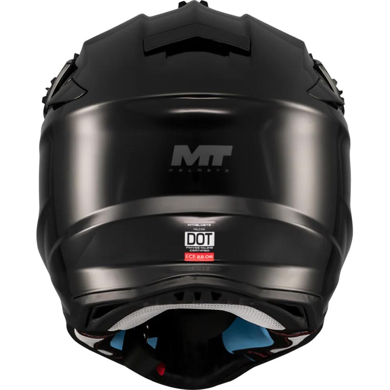 Casco da motocross MT Falcon S Pure A1 nero opaco