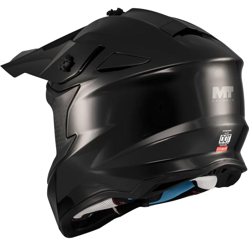 Casco da motocross MT Falcon S Pure A1 nero opaco