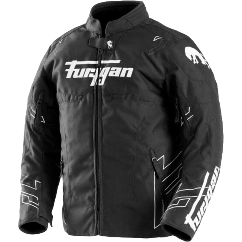Giacca da motociclista per bambini Furygan Neon Kid nera-bianca