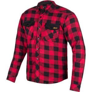 Camicia da moto BROGER Alaska nero-rosso Saldi