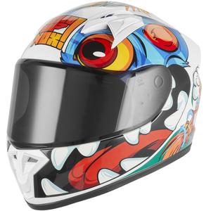 Casco integrale da moto per bambini NOX N731 Scrappy bianco-multicolore