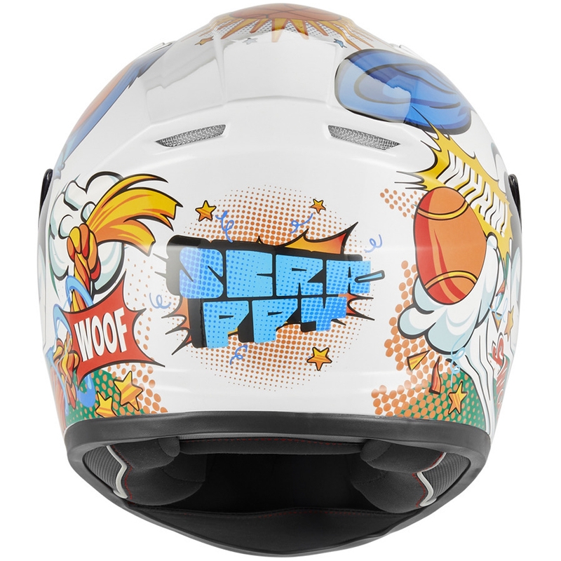 Casco integrale da moto per bambini NOX N731 Scrappy bianco-multicolore