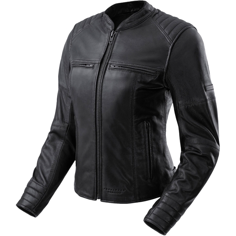 Giacca da moto in pelle Rebelhorn Hunter II Donna Nero
