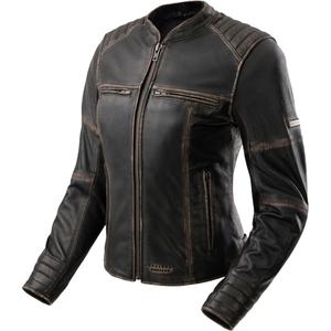 Giacca da moto da donna in pelle Rebelhorn Hunter II marrone