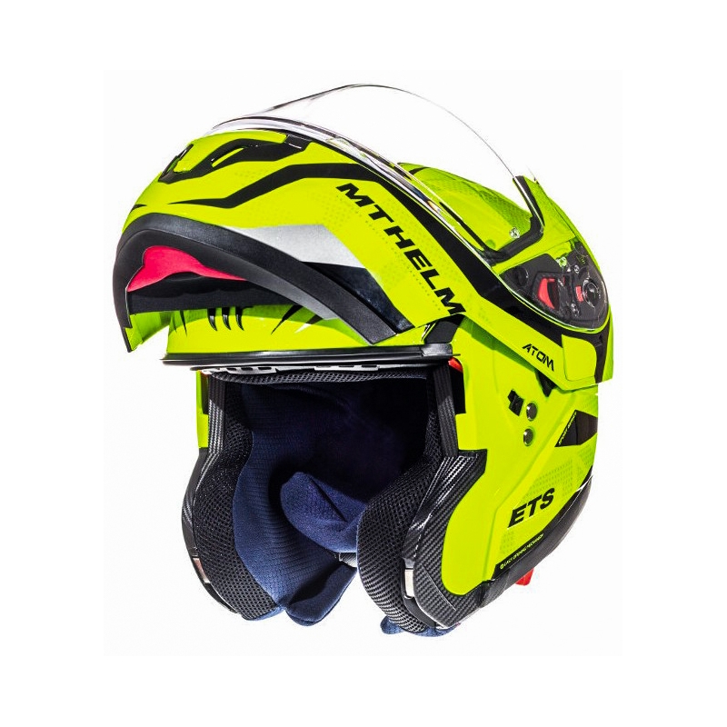Casco moto apribile MT Atom Divergence giallo fluo in offerta - II. qualità