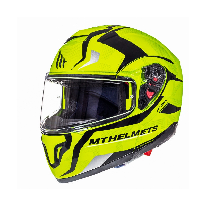 Casco moto apribile MT Atom Divergence giallo fluo in offerta - II. qualità