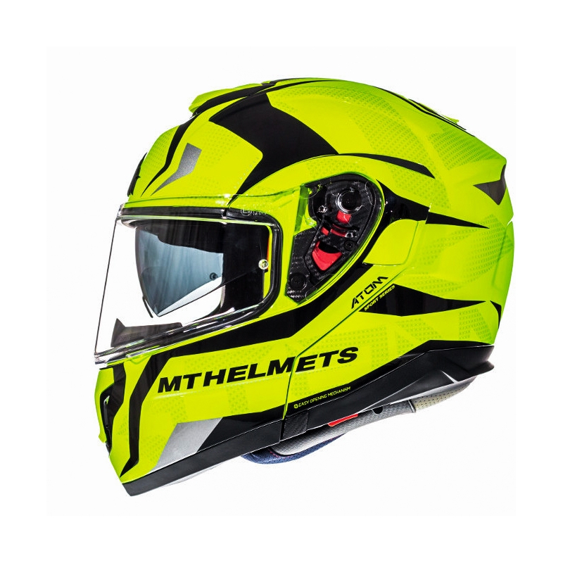 Casco moto apribile MT Atom Divergence giallo fluo in offerta - II. qualità