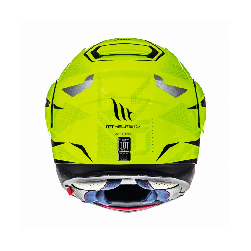 Casco moto apribile MT Atom Divergence giallo fluo in offerta - II. qualità