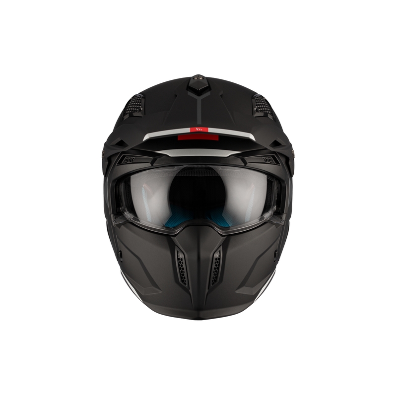 Casco jet con maschera MT Streetfighter SV S Solid A1 nero opaco con visiera iridium - II. qualità