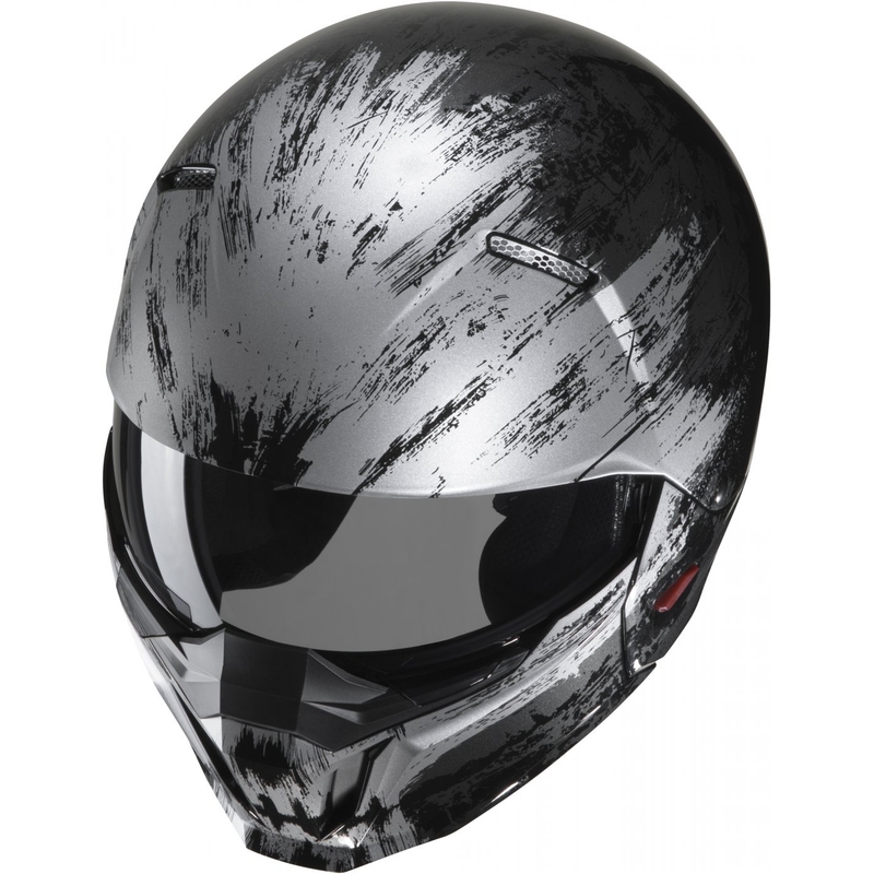 Casco jet con maschera HJC i20 Furia MC5 nero-grigio - II. qualità