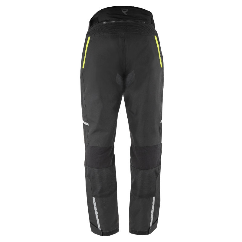 Pantaloni da moto Street Racer Flex Air neri-giallo fluo - 2a qualità - II. qualità