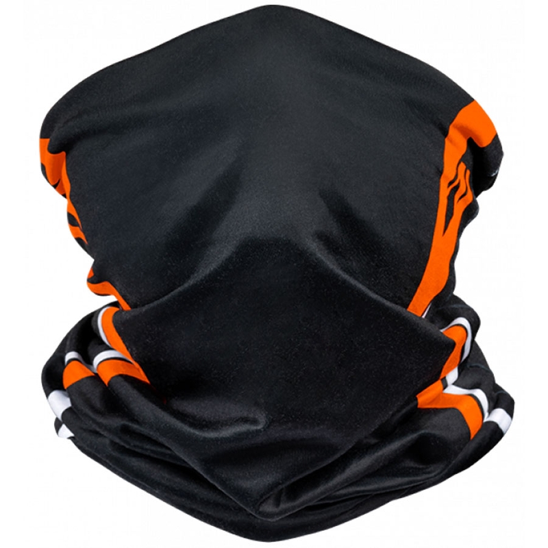 Sciarpa multifunzionale per moto IXON Void nero-bianco-arancione