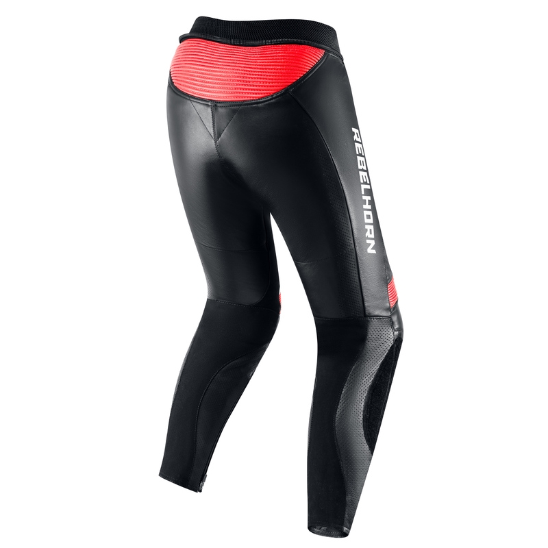 Pantaloni da moto da donna Rebelhorn Rebel bianco-rosso-nero - II. qualità