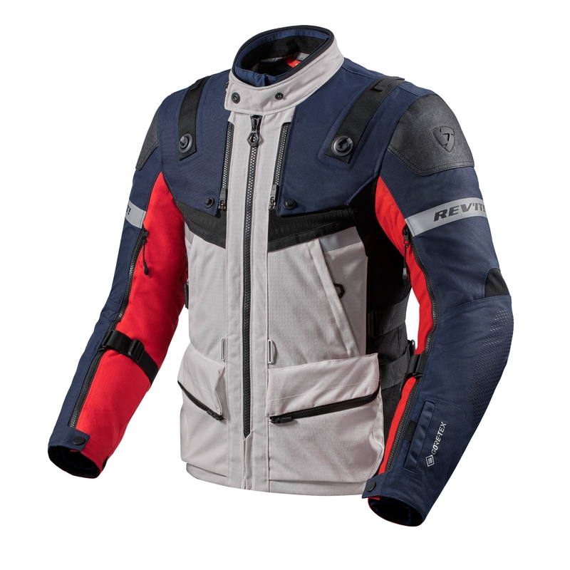 Giacca da moto Revit Defender 3 GTX rosso-blu - II. qualità