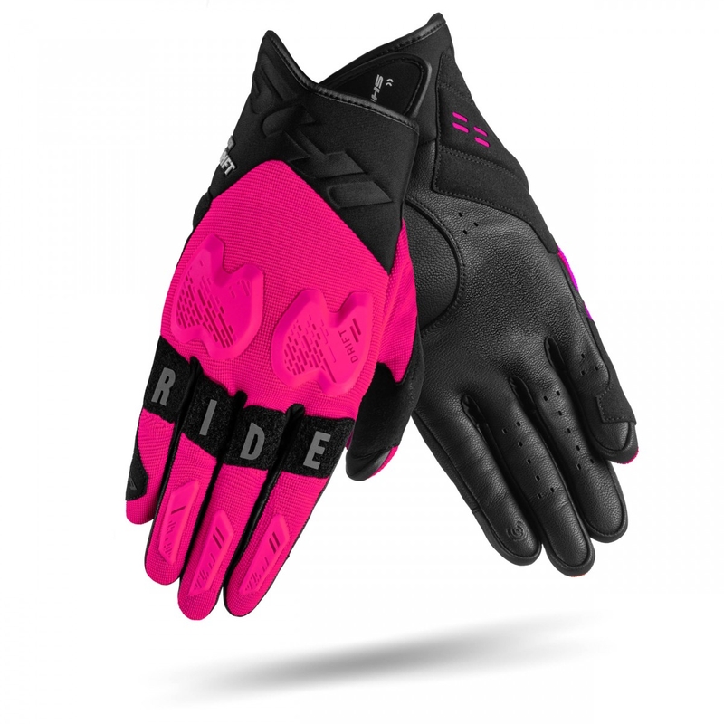 Guanti da moto da donna Shima Drift rosa-nero - 2a qualità - II. qualità