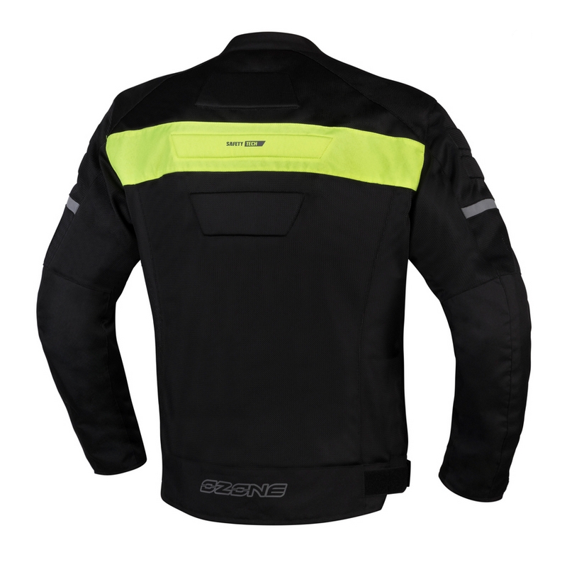 Giacca da moto Ozone Dart nero-giallo fluo - 2a qualità - II. qualità