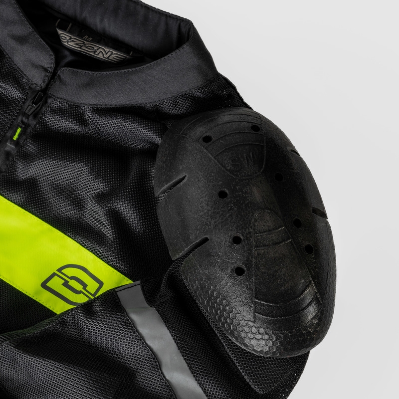 Giacca da moto Ozone Dart nero-giallo fluo - 2a qualità - II. qualità