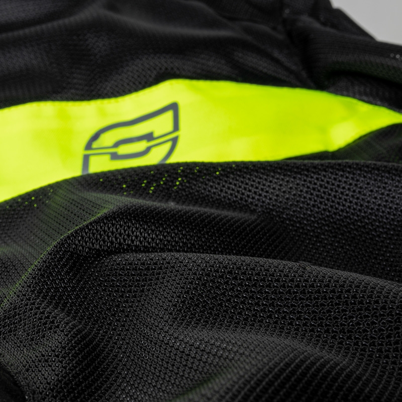 Giacca da moto Ozone Dart nero-giallo fluo - 2a qualità - II. qualità