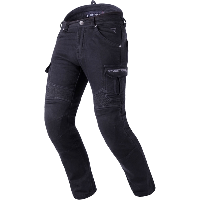 Jeans da moto Street Racer Cargo CE neri 2 - 2a qualità - II. qualità