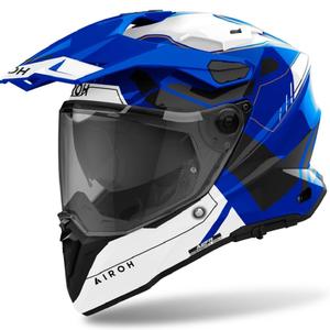 Casco enduro Airoh Commander 2 Reveal blu lucido