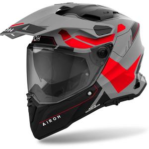 Casco enduro Airoh Commander 2 Reveal rosso fluo opaco