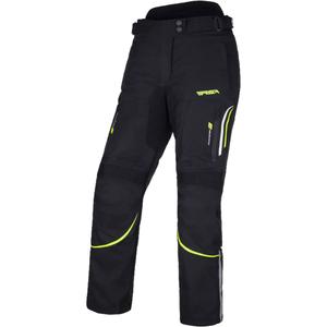 Pantaloni da moto RSA Wasp nero-bianco-giallo fluo da donna
