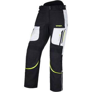 Pantaloni da moto RSA Wasp nero-giallo fluo-bianco da donna