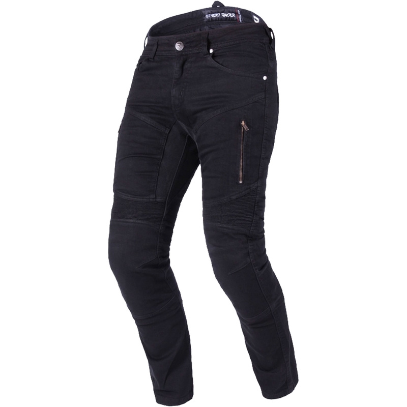 Jeans da moto corti Street Racer Stretch II CE, neri