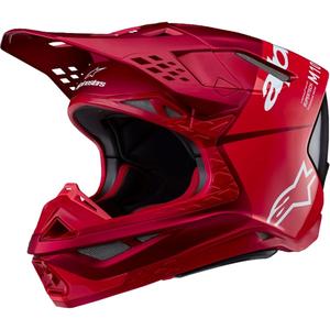 Alpinestars Supertech S-M10 Flood casco da motocross rosso fluo opaco