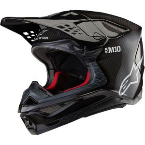 Alpinestars Supertech S-M10 Casco da motocross in carbonio massiccio lucido