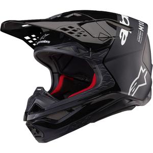 Alpinestars Supertech S-M10 Flood Casco da motocross nero-grigio scuro