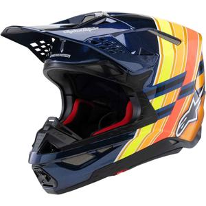 Alpinestars Supertech S-M10 casco da motocross TROY LEE DESIGNS blu perla-arancio fluo-giallo-rosso