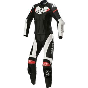 Alpinestars STELLA GP PLUS 2 Donna Tuta da moto in pelle a due pezzi nera, bianca e rossa