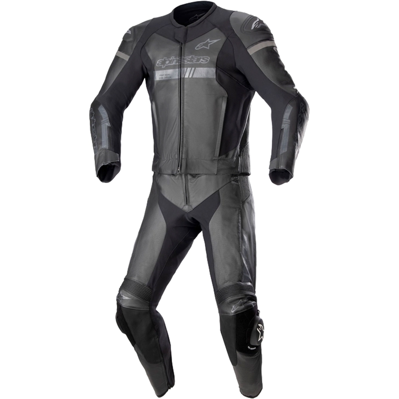 Alpinestars GP Force Chaser TECH-AIR 5 compatibile nero-nero tuta moto in pelle a due pezzi