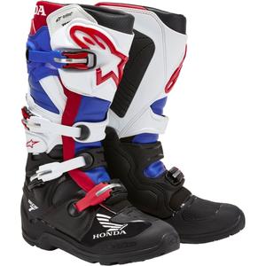 Stivali da moto Alpinestars Tech 7 Enduro Drystar Honda Nero-Blu-Bianco-Rosso