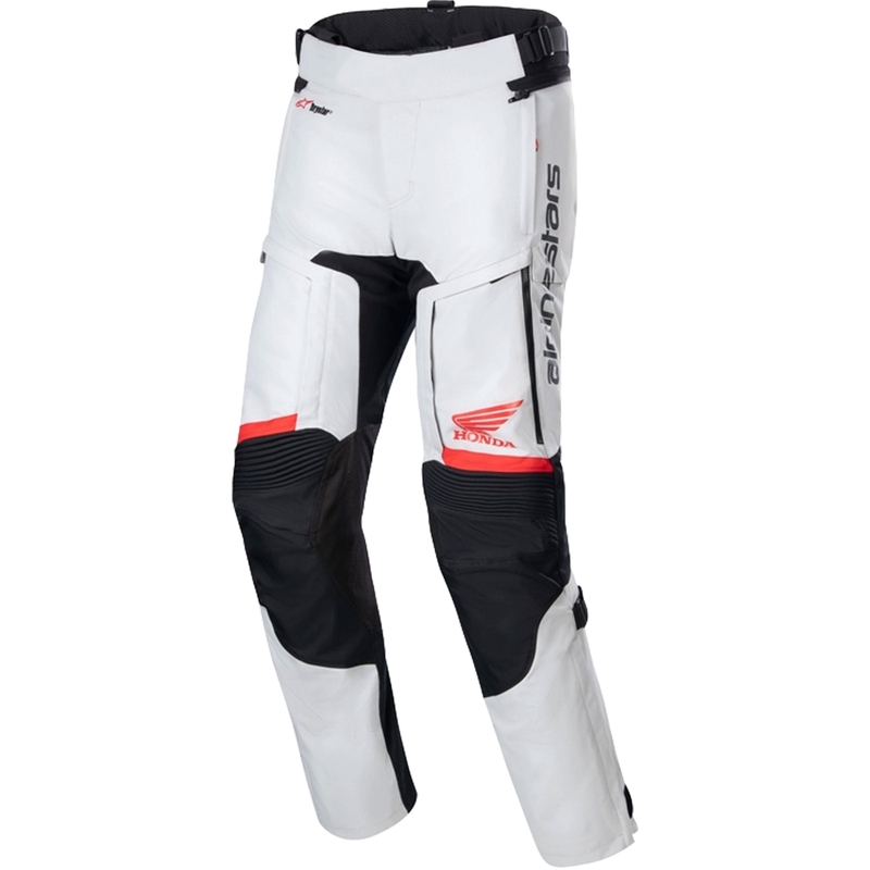 Pantaloni da moto Alpinestars Bogota PRO Drystar Honda grigio chiaro-rosso fluo-nero