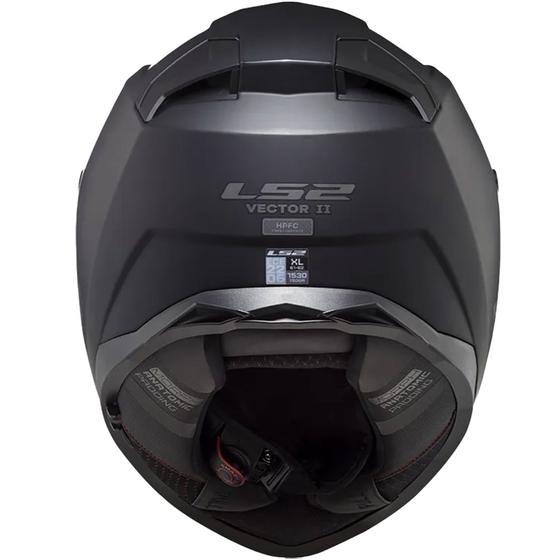 Casco integrale da moto LS2 FF811 Vector II Solid nero opaco